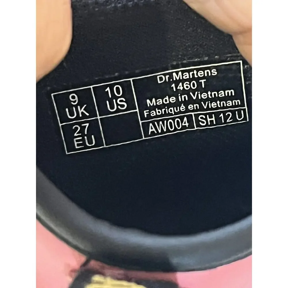 Dr Martens Boots Kids 10 Pink Lace Up Girls Toddler Combat Shoes 1460 T